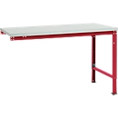 Manuflex aanbouwtafel UNIVERSAL Speciaal, tafelblad melamine, 1500 x 1000, robijnrood