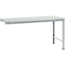 Manuflex aanbouwtafel UNIVERSAL Speciaal, tafelblad melamine, 1750 x 1000, aluminium zilver