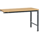Manuflex aanbouwtafel UNIVERSAL Speciaal, tafelblad multiplex, 1500 x 1000, antraciet