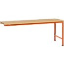 Manuflex aanbouwtafel UNIVERSAL Speciaal, tafelblad multiplex, 2000 x 1000, roodoranje