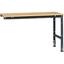 Manuflex aanbouwtafel UNIVERSAL Standaard, 1500 x 800 mm, multiplex natuur, antraciet