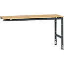 Manuflex aanbouwtafel UNIVERSAL Standaard, 1750 x 800 mm, multiplex natuur, antraciet