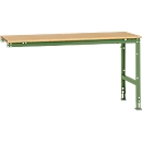 Manuflex aanbouwtafel UNIVERSAL Standaard, 1750 x 800 mm, multiplex natuur, resedagroen