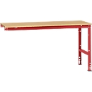 Manuflex aanbouwtafel UNIVERSAL Standaard, 1750 x 800 mm, multiplex natuur, robijnrood