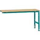 Manuflex aanbouwtafel UNIVERSAL Standaard, 1750 x 800 mm, multiplex natuur, waterblauw