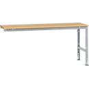 Manuflex aanbouwtafel UNIVERSAL Standaard, 2000 x 800 mm, multiplex natuur, aluminium zilver