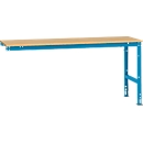 Manuflex aanbouwtafel UNIVERSAL Standaard, 2000 x 800 mm, multiplex natuur, lichtblauw
