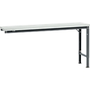 Manuflex Ansatztisch UNIVERSAL Spezial, 1750 x 800 mm, Melamin lichtgrau, anthrazit
