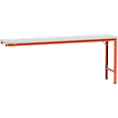 Manuflex Ansatztisch UNIVERSAL Spezial, 2000 x 800 mm, Kunststoff lichtgrau, rotorange