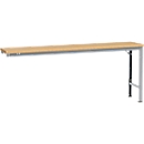 Manuflex Ansatztisch UNIVERSAL Spezial, 2000 x 800 mm, Multiplex natur, alusilber