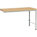 Manuflex Ansatztisch UNIVERSAL Spezial, Tischplatte Multiplex, 1500x1000, lichtgrau