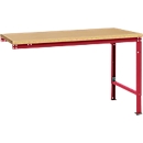 Manuflex Ansatztisch UNIVERSAL Spezial, Tischplatte Multiplex, 1500x1000, rubinrot