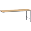 Manuflex Ansatztisch UNIVERSAL Spezial, Tischplatte Multiplex, 2000x1000, alusilber