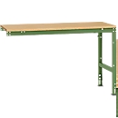 Manuflex Ansatztisch UNIVERSAL Standard, 1500 x 800 mm, Multiplex natur, resedagrün
