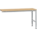 Manuflex Ansatztisch UNIVERSAL Standard, 1750 x 800 mm, Multiplex natur, alusilber