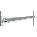 Manuflex kantelbare opbergconsole, voor de serie Universal of Profi, bruikbare diepte 195 mm, voor tafelbreedte 1750 mm, lichtgrijs