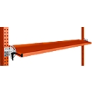 Manuflex kantelbare opbergconsole, voor de serie Universal of Profi, bruikbare diepte 195 mm, voor tafelbreedte 1750 mm, roodoranje