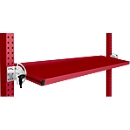 Manuflex kantelbare opbergconsole, voor de serie Universal of Profi, bruikbare diepte 345 m, voor tafelbreedte 1500 mm, robijnrood
