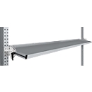 Manuflex kantelbare opbergconsole, voor de serie Universal of Profi, bruikbare diepte 345 m, voor tafelbreedte 1750 mm, aluminium zilver