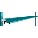 Manuflex Neigbare Ablagekonsole, für Reihe Universal oder Profi, Nutztiefe 345 mm, für Tischbreite 2000 mm, wasserblau