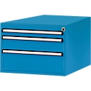 Manuflex onderbouw met schuifladen, voor D 1000 mm, lichtblauw