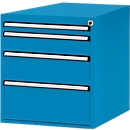 Manuflex onderbouw met schuifladen, voor D 1000 mm, lichtblauw