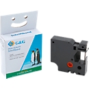 Markeerlint compatibel met Dymo® Markeerlint D1/45013, zelfklevend, wit/zwart, kunststof, L 7 m x B 12 mm
