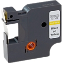 Markeerlint compatibel met Dymo® Markeerlint D1/45018, zelfklevend, geel/zwart, kunststof, L 7 m x B 12 mm