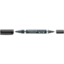 Marqueur permanent Lumocolor duo STAEDTLER, noir, 10 p.