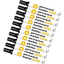 Marqueur permanent S. 300, pointe ogive, largeur de trait 1,5-3 mm, résistant à l'eau, stockage ouvert, aluminium & plastique, noir, 10 pièces