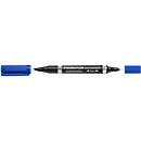 Marqueurs permanents STAEDTLER Lumocolor duo, bleus, lot de 10
