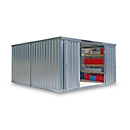 Materiaalcontainer model 1440, gegalvaniseerd, ongemonteerd, met houten bodem