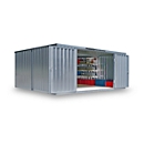 Materiaalcontainer model 1540, gegalvaniseerd, ongemonteerd, met houten bodem