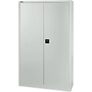 Materiaalkast MS 2512 – vleugeldeuren - staal - B 1200 x D 400 x H 1935 mm - lichtgrijs/lichtgrijs – (lege behuizing) - ons merk Schäfer Shop Select