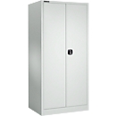 Materiaalkast MS 2609 S – vleugeldeuren - staal - B 950 x D 600 x H 1935 mm - versterkte uitvoering tot 100 kg/plank - met 4 tussenlegborden – cilinderslot – lichtgrijs/lichtgrijs - ons merk Schäfer Shop Select