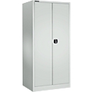 Materiaalkast MSI 2509 – vleugeldeuren - staal - B 950 x D 500 x H 1935 mm – met 4 tussenlegborden - cilinderslot - lichtgrijs /lichtgrijs - ons merk Schäfer Shop Select