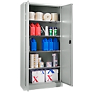 Materiaalkast - stalen - B 800 x D 400 x H 1935 m - 4 legborden - afsluitbaar - lichtgrijs/lichtgrijs - ons merk Schäfer Shop Pure