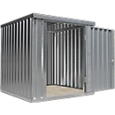 Material container MC 1200, galvanized, disassembled, with wooden floor