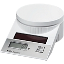MAUL Pèse-lettre MAULtronic S, jusqu'à 2000 g, écran, fonctionnement à l'énergie solaire, arrêt automatique, commande à une touche, fonction Hold, blanc