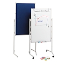 MAUL Tableau d'animation Pro, textile, bleu/tableau blanc + set de cartes d'animation avec 360 cartes et 200 épingles