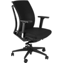 Mayer Bürostuhl ARTICHAIR, Synchronmechanik, mit Armlehnen, punktgenaue Wirbelsäulenunterstützung, schwarz