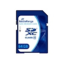 MediaRange - Flash-Speicherkarte - 64 GB - Class 10 - SDXC - Blau