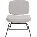 meet by Paperflow Curve armchair, industrial design, polyester cover, steel &amp; plywood frame, W 570 x D 710 x H 755 mm, gray