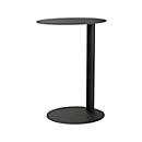 meet® by Paperflow Table d'appoint, en acier, ronde, pied colonne, Ø 400 x H 570 mm, anthracite