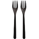 Mehrweg-Besteck Papstar, Gabeln, 50 St., spülmaschinengeeignet, Bio-PP, schwarz