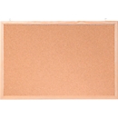 Memoboard liège, tableau en liège, cadre naturel, 800 x 600 mm, brun