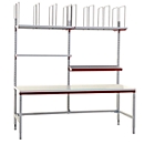 Mesa de embalaje completa Hüdig+Rocholz Basis System Flex, 2000 mm, 4 estantes