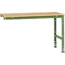 Mesa de extensión Manuflex UNIVERSAL estándar, 1500 x 800 mm, multiplex natural, verde reseda