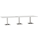 Mesa de reuniones Quandos 3 partes,  An 3500 x P 1000 mm, blanco