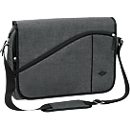 Messenger Bag COLLEGE, Polyester, Laptop-Innentasche, gepolst. Tragegurt, B400xT100xH300 mm, graumeliert